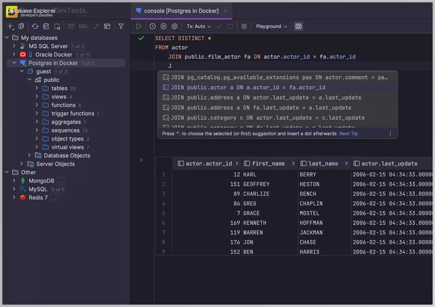 JetBrains DataGrip