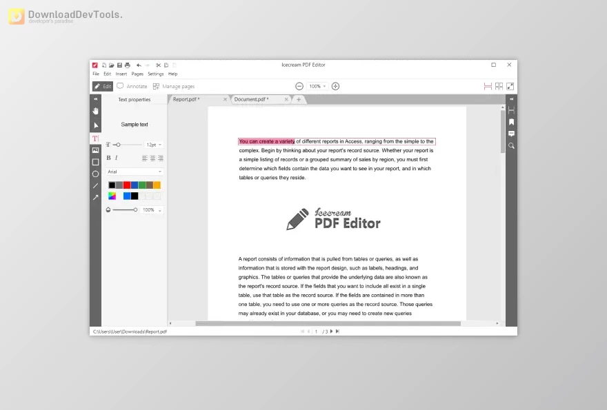 Icecream PDF Editor