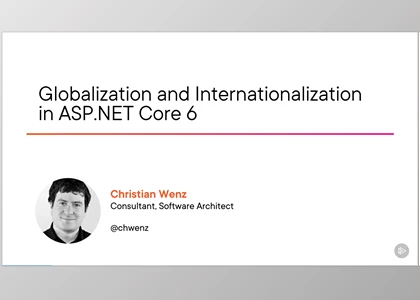 Globalization and Internationalization in ASP.NET Core 6 - Christian Wenz
