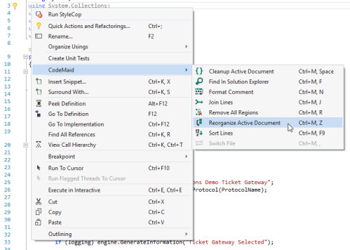 CodeMaid in Visual Studio