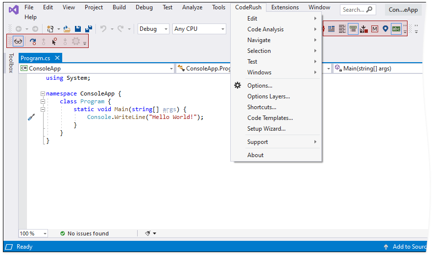 CodeRush in Visual Studio