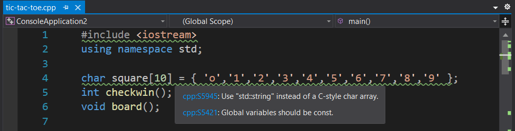 SonarLint in Visual Studio