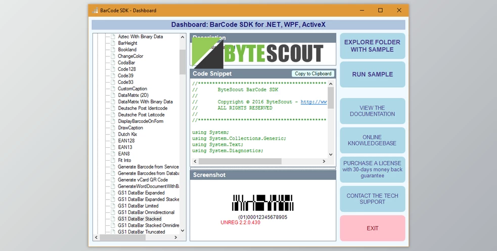Download Bytescout BarCode Generator SDK v7.6.3.1248 (14 Jul 2023) + CRACK