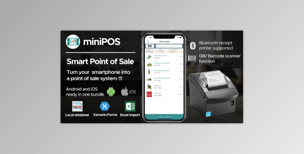 Download miniPOS v1.4.5 (24 May 2022) (Mobile Point of Sale Application Xamarin) Full Source