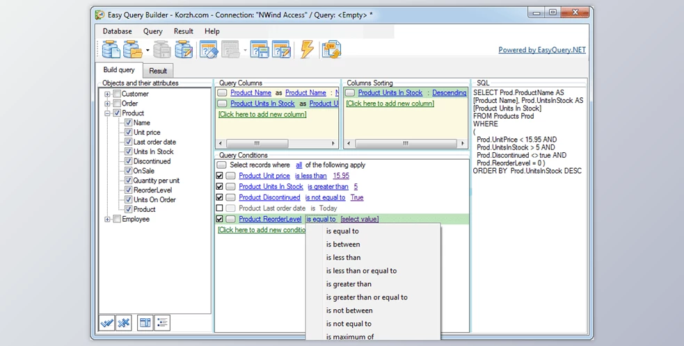 Download Korzh EasyQuery .Net for WinForms v7.2.3 (15 Mar 2023) Retail + License Key