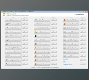 Download Del123 Collection of Delphi Example with Source Code