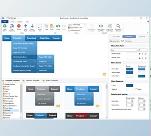 Free Download Blumentals Easy Button & Menu Maker Pro v5.5.0.39 Multilingual + Keygen