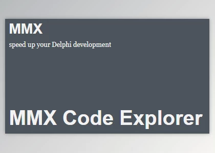 Download MMX Code Explorer v16.0.8.59 (12 Sep 2025) for Delphi 13 Florence Retail