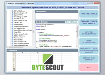 Download Bytescout Spreadsheet SDK v4.7.1.2045 (14 Jul 2023) + CRACK