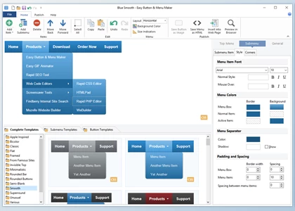 Free Download Blumentals Easy Button & Menu Maker Pro v5.5.0.39 Multilingual + Keygen