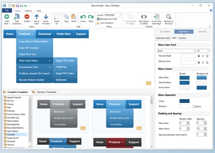 Free Download Blumentals Easy CSS Menu v5.5.0.39 Multilingual + Keygen