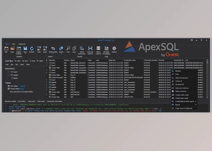 Download Quest Software ApexSQL Log v2019.02.1245 + Keygen