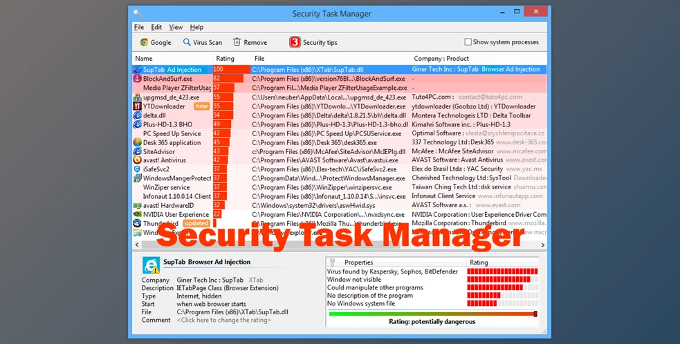 Free Download Security Task Manager v3.2c Multilingual + Portable Edition + CRACK