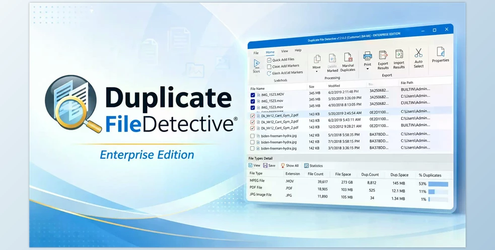Download Duplicate File Detective v7.4.69 for Win x64 Enterprise Edition + Patch