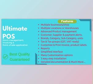 Download Ultimate POS v6.7 (28 Apr 2025) - Best ERP, Stock Management, Point of Sale and Invoicing system 6.5 NULLED