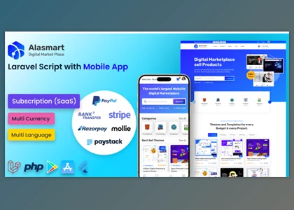 Download Alasmart v2.0.2 - Digital Product Download Marketplace Laravel Script Retail
