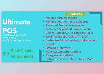 Download Ultimate POS v6.7 (28 Apr 2025) - Best ERP, Stock Management, Point of Sale and Invoicing system 6.5 NULLED