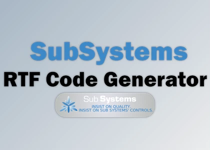 Download SubSystems RTF Code Generator v9.0 for .NET + CRACK